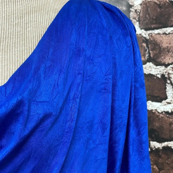 Aidan Maddox Dress Women's 6 Blue Bodycon Short Sleeve Scoop Neck Knee Length - Picture 9 of 17